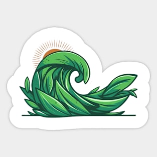 GREEN WAVE Sticker